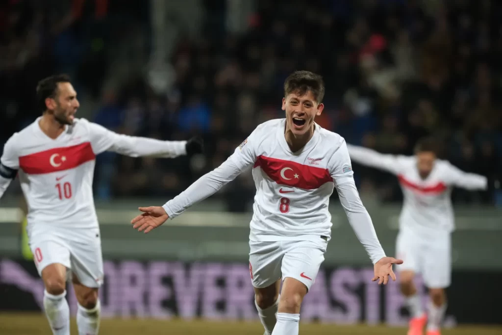 Arda Güler scored a late goal to help Turkey beat Iceland. Anton Brink/Anadolu/Getty Images